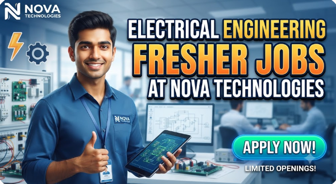 Electrical Engineer / Electrical Engineering Fresher Fresher Jobs – Nova Technologies, freshers Jobs, Non Voice BPO Jobs, IT Jobs For Freshers, Entry Level Jobs, Customer Support Jobs, Immediate Hiring, Non Voice Process Jobs, IT Fresher Openings, Work From Home Jobs, Night Shift Jobs
